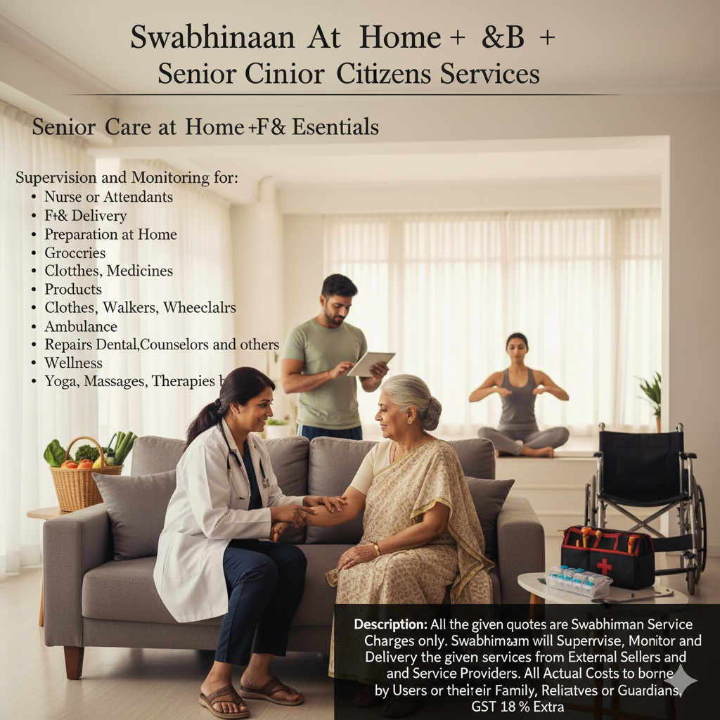 Senior Care At Home + F&B + Essentials + Healthcare support – 19 Services for 1 Member